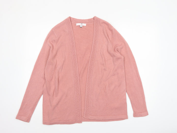 Julipa Women’s Pink Long Sleeve Cardigan Size 12/14 Acrylic Knit
