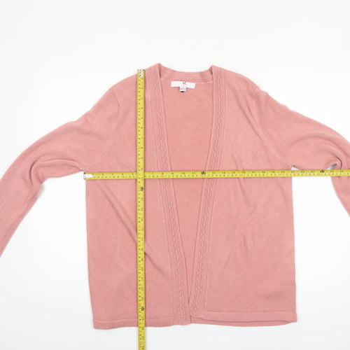 Julipa Women’s Pink Long Sleeve Cardigan Size 12/14 Acrylic Knit