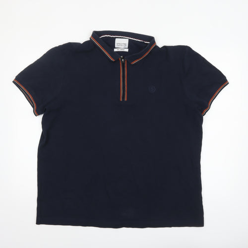 Spectre Men's Blue 2XL Cotton Polo Shirt Short Sleeve Classic Fit