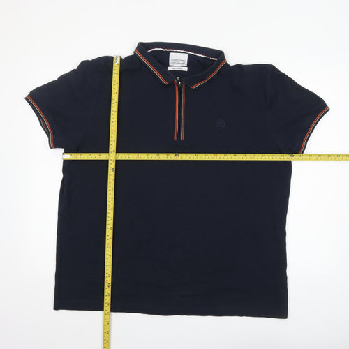Spectre Men's Blue 2XL Cotton Polo Shirt Short Sleeve Classic Fit