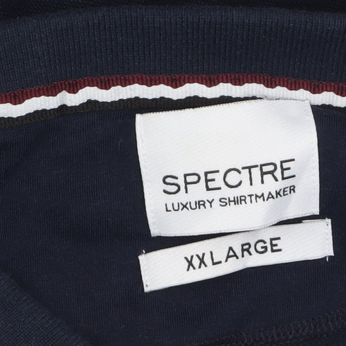 Spectre Men's Blue 2XL Cotton Polo Shirt Short Sleeve Classic Fit