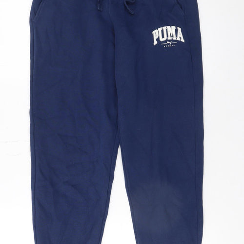 Puma Women's Blue XS Jogger Sweatpants Cotton Blend