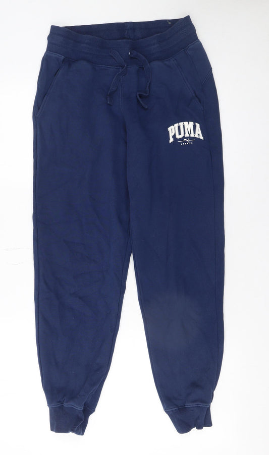 Puma Women's Blue XS Jogger Sweatpants Cotton Blend