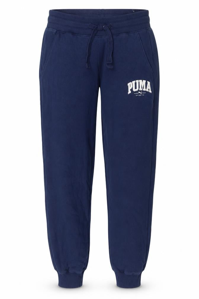 Front view of Puma Women's Blue XS Jogger Sweatpants Cotton Blend