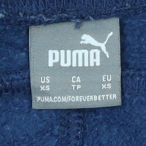 Puma Women's Blue XS Jogger Sweatpants Cotton Blend