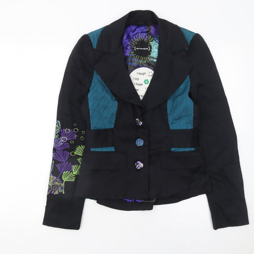St Martins Women’s Multicoloured Size 8 Tailored Floral Blazer Jacket
