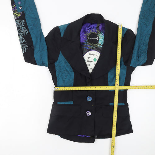 St Martins Women’s Multicoloured Size 8 Tailored Floral Blazer Jacket