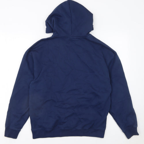 PUMA Womens Blue Pullover Hoodie Size 10 Cotton Blend Sportswear