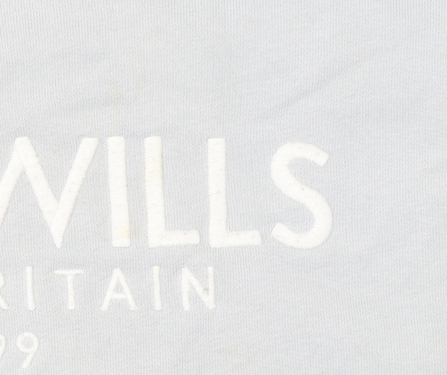 Jack Wills Men's Grey Pullover Hoodie L Embroidered Logo Cotton Blend