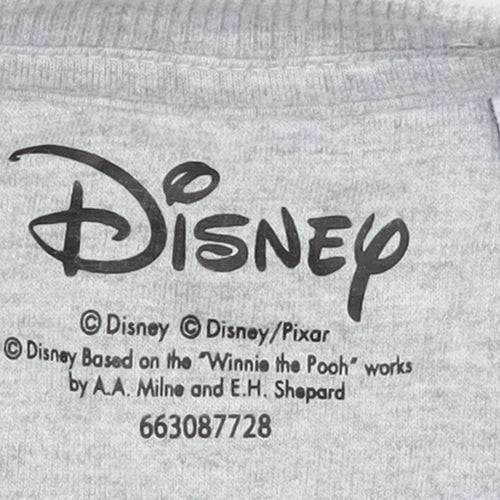 Disney Women Grey Mickey Mouse Rainbow Crew Neck Sweatshirt Size 10 M