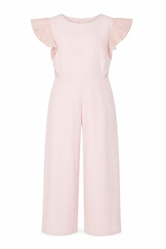 Lipsy Girls Pink 12 Years Ruffle Sleeve Formal Jumpsuit