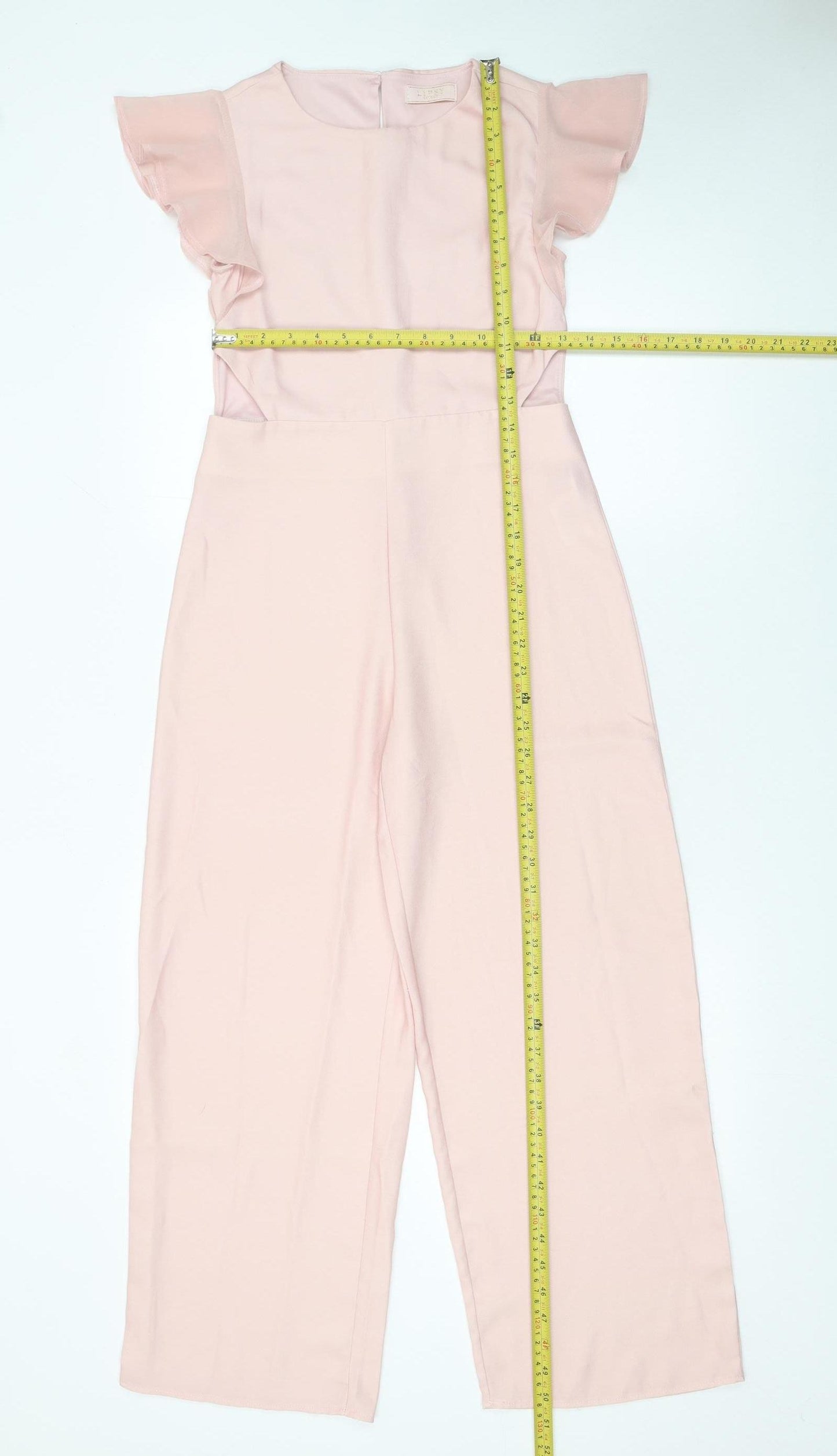 Lipsy Girls Pink 12 Years Ruffle Sleeve Formal Jumpsuit