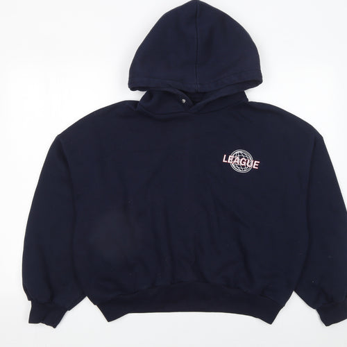 Bershka Women's Navy Hoodie League Los Angeles Small Pullover Sweatshirt