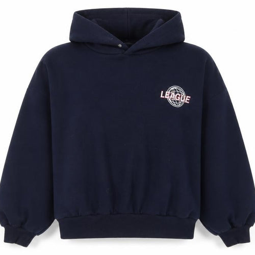 Bershka Women's Navy Hoodie League Los Angeles Small Pullover Sweatshirt