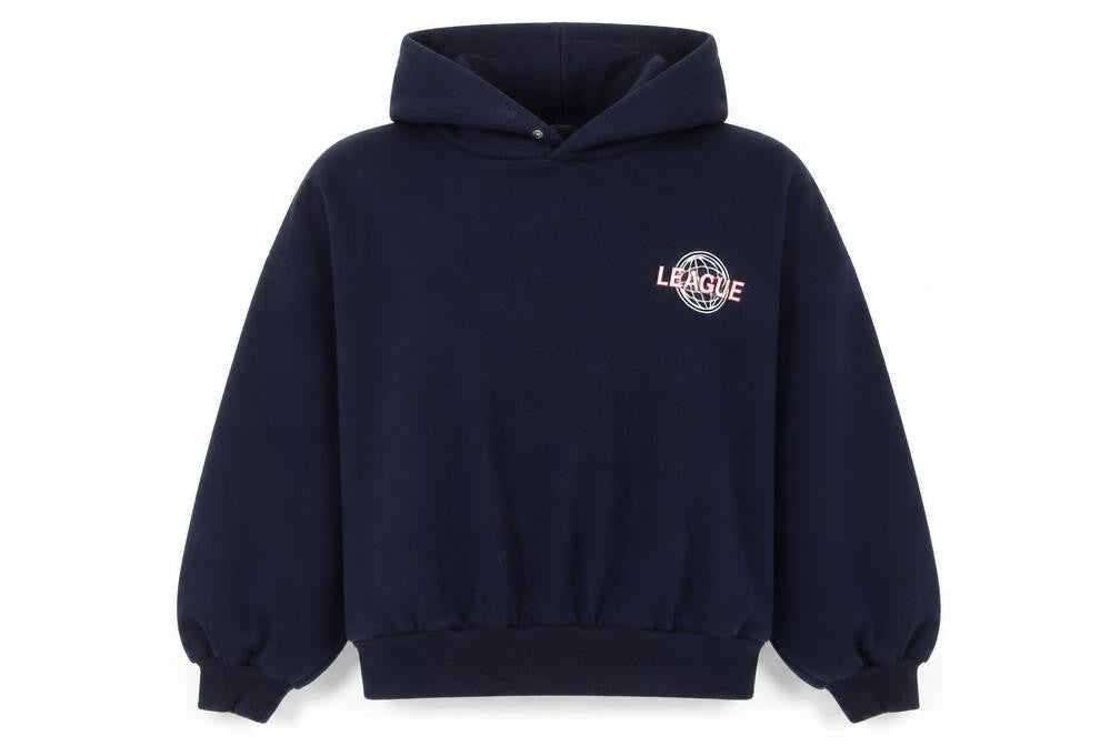 Bershka Women's Navy Hoodie League Los Angeles Small Pullover Sweatshirt