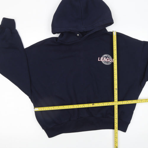Bershka Women's Navy Hoodie League Los Angeles Small Pullover Sweatshirt