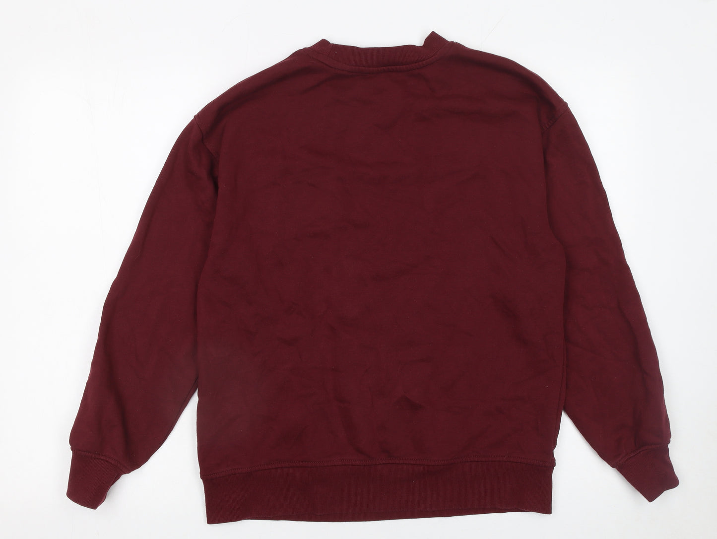 Dunnes Stores Womens Burgundy NY Pullover Sweatshirt XS Cotton Blend