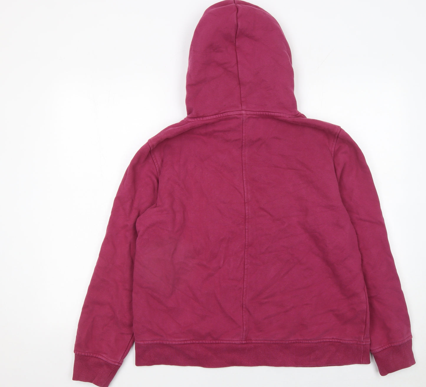 Tommy Hilfiger Womens Burgundy Hoodie Medium Cotton Logo Pullover