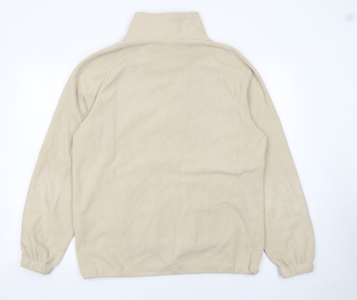 BoohooMAN Men’s Beige Fleece Quarter Zip California Sweatshirt Size M