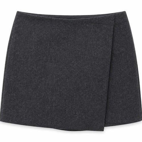 Primark Women Grey Size 8 Wrap Shorts 100% Polyester