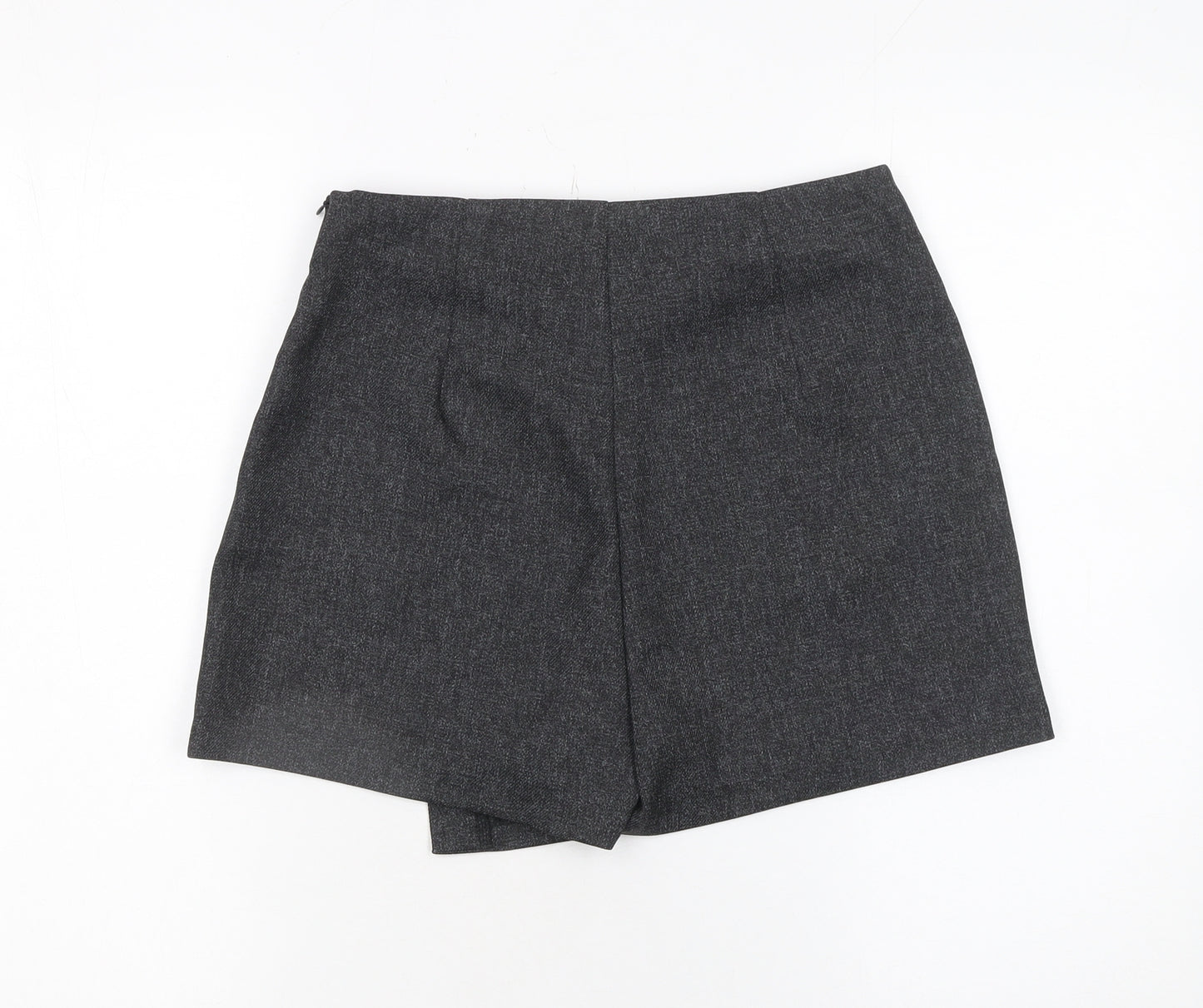 Primark Women Grey Size 8 Wrap Shorts 100% Polyester