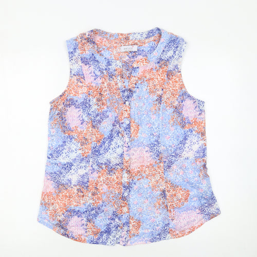 Marks and Spencer Womens Multicoloured Floral Sleeveless Blouse Size 14