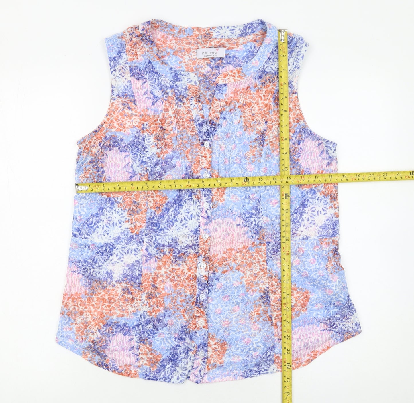 Marks and Spencer Womens Multicoloured Floral Sleeveless Blouse Size 14