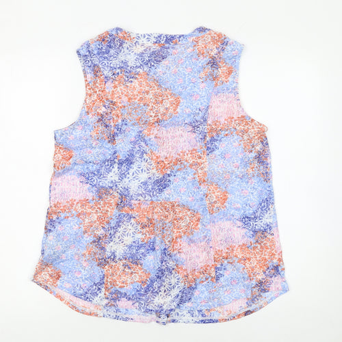 Marks and Spencer Womens Multicoloured Floral Sleeveless Blouse Size 14