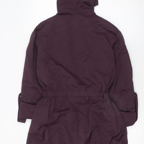 Savida Women's Purple Hooded Mid-Length Parka Coat Size 10