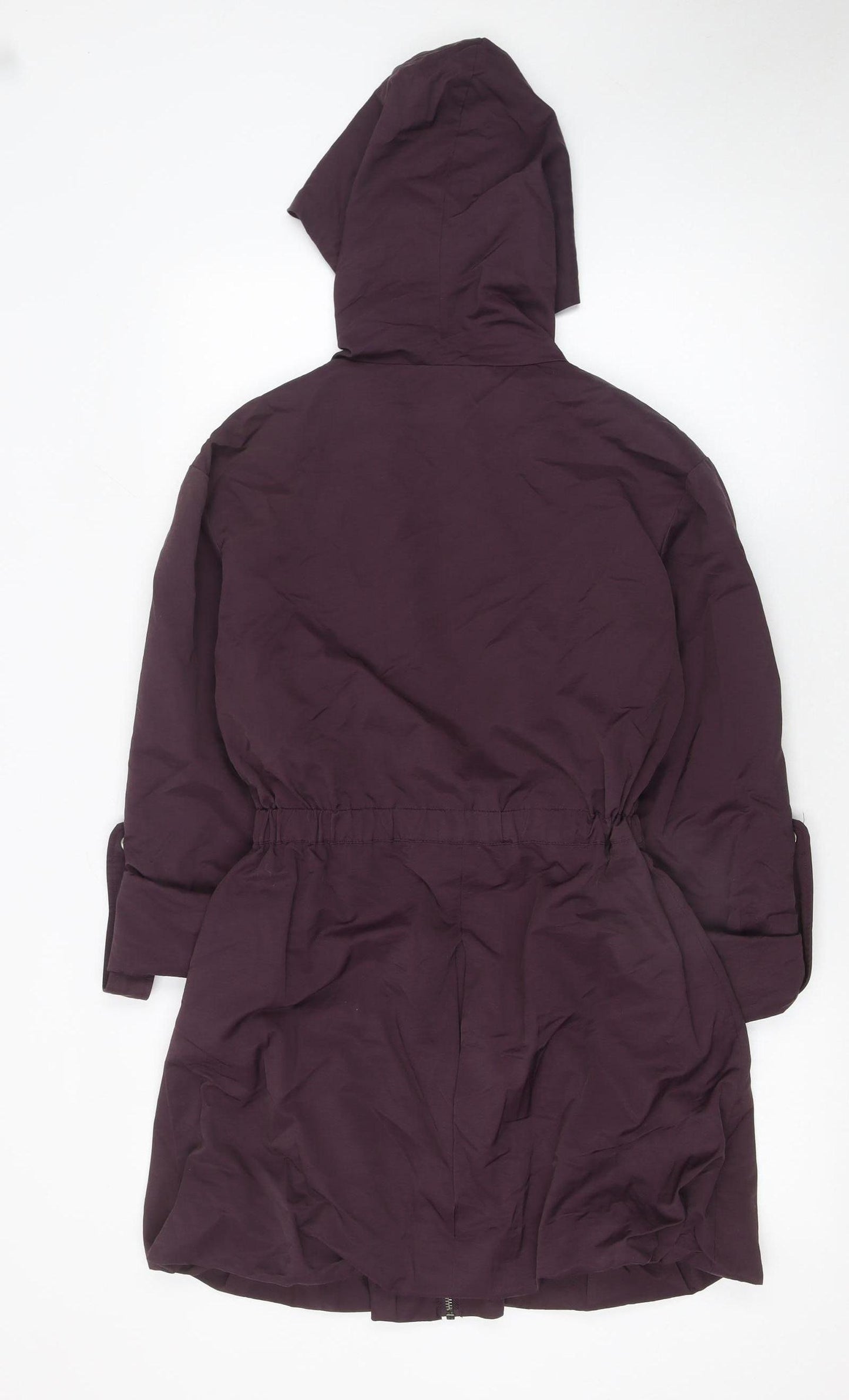 Savida Women's Purple Hooded Mid-Length Parka Coat Size 10