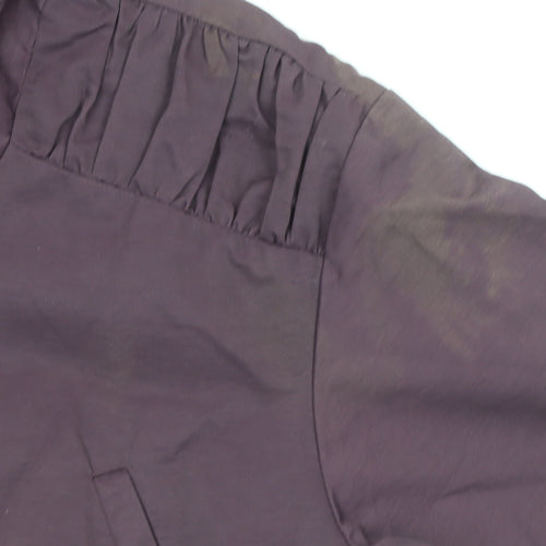 Savida Women's Purple Hooded Mid-Length Parka Coat Size 10