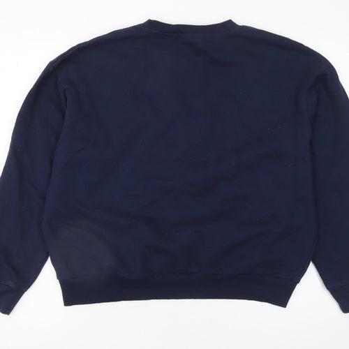 NEXT Womens Navy Yale University Logo Sweatshirt UK 8 Cotton Blend
