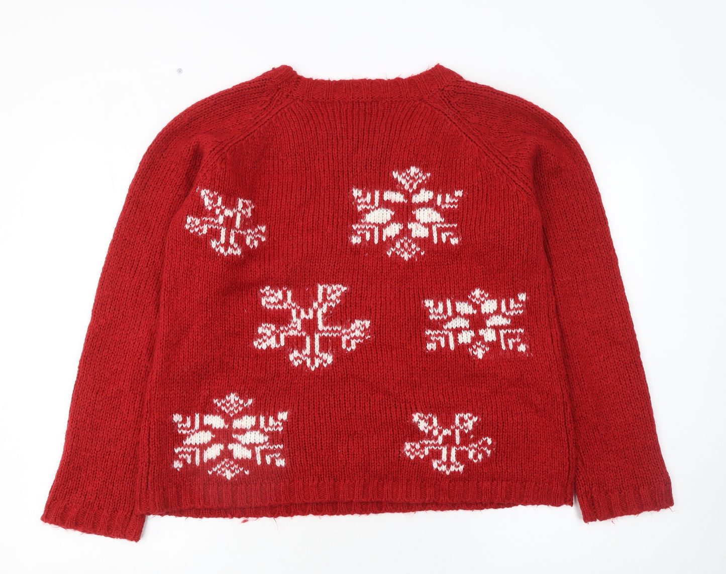 Joe Browns Women Red Chunky Knit Christmas Jumper Size 12