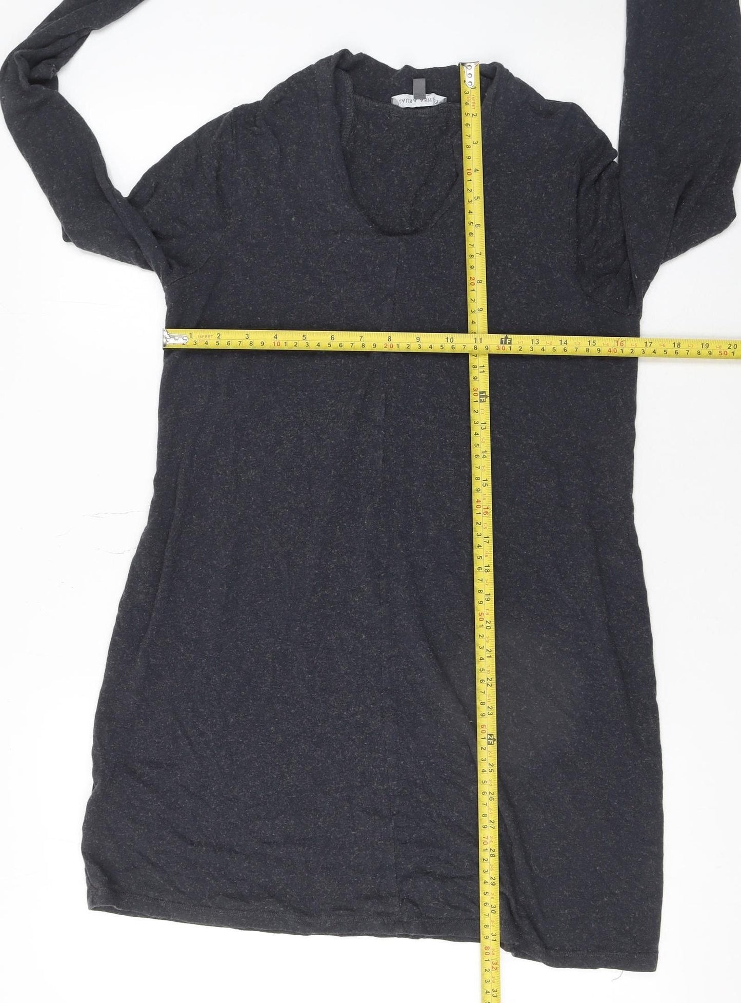 Laura Ashley Women’s Black Long Sleeve Knit Shift Dress UK 12