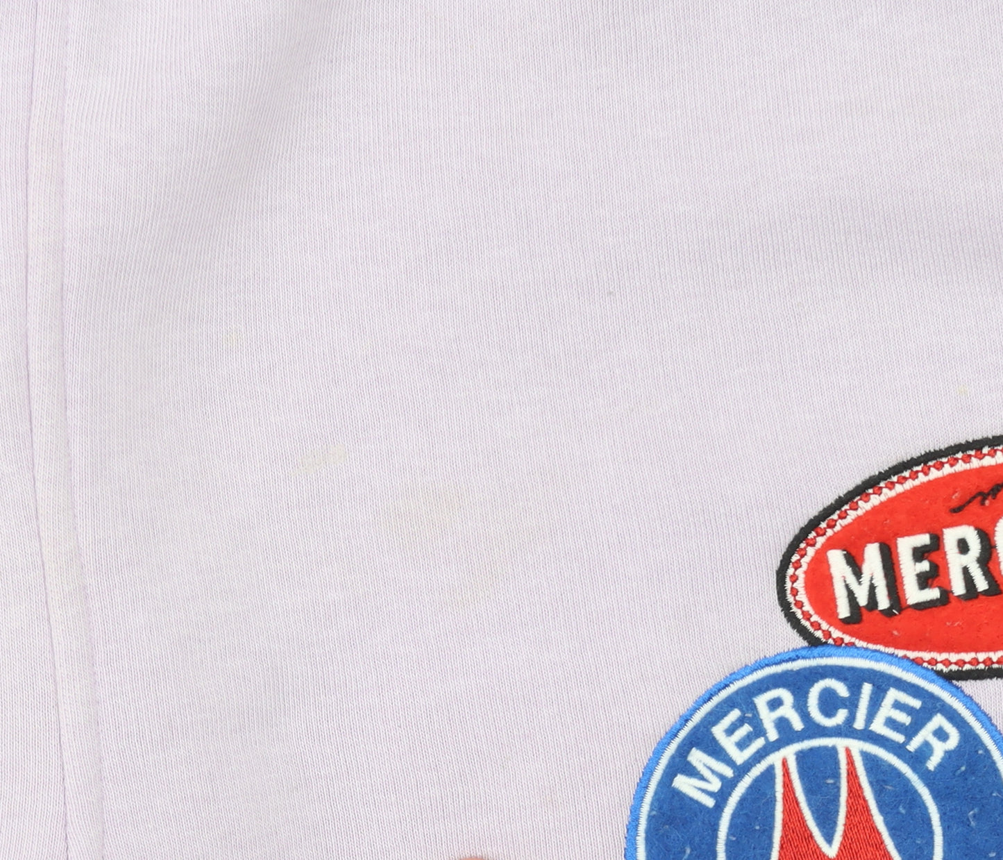 Mercier Men's Purple Jogger Trousers L Logo Patch Cotton Blend