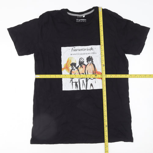 Spreadshirt Men’s Black Graphic Art Music Cotton T-Shirt L