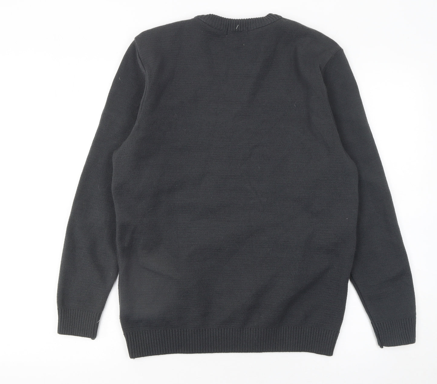 boohoo Men Black Christmas Santa Baby Knit Jumper Size S