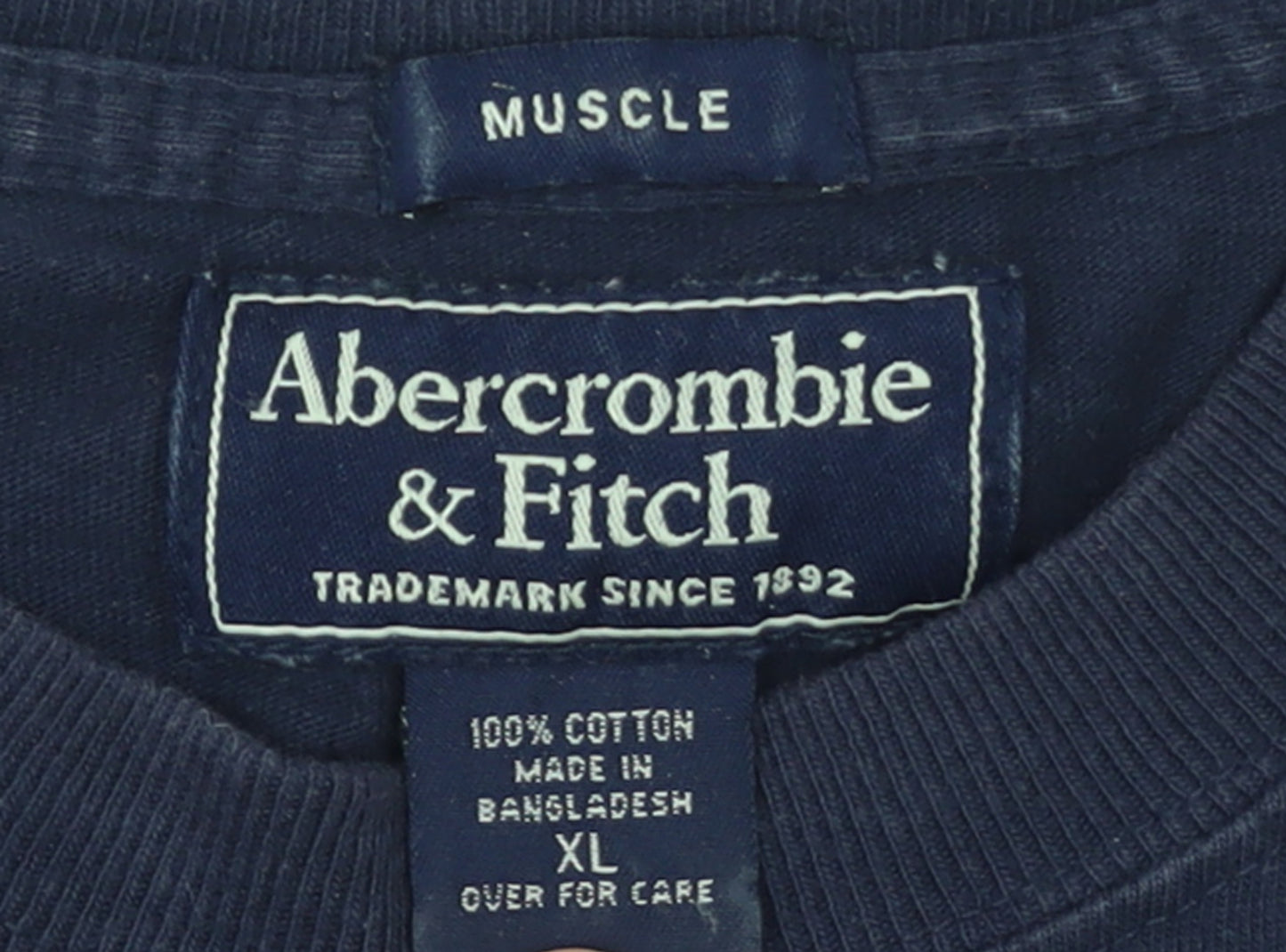 Abercrombie & Fitch Men’s Blue Long Sleeve Muscle Fit Cotton T-Shirt XL