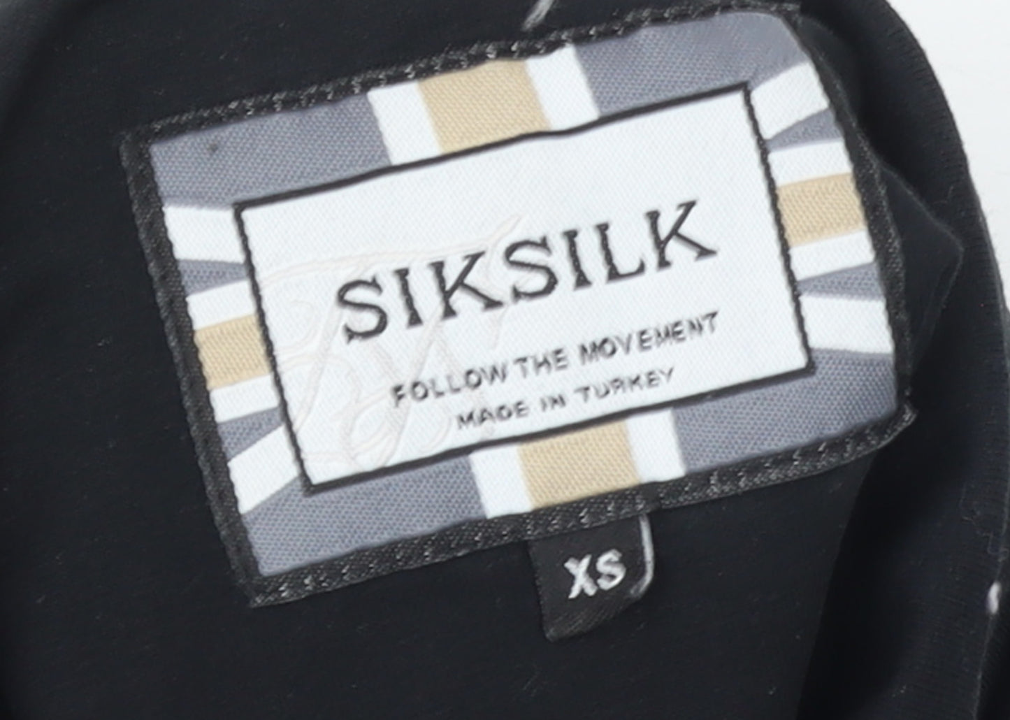 SikSilk Men's Black Roll Neck Long Sleeve Slim Fit T-Shirt XS