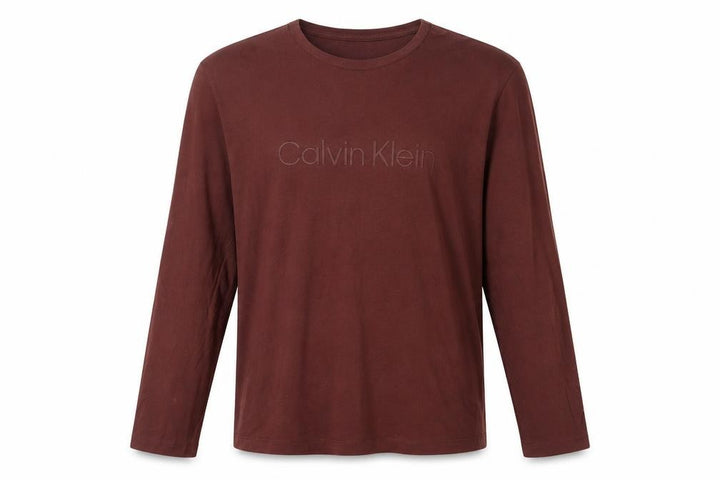 Calvin Klein Men's Brown Long Sleeve Pyjama Top M