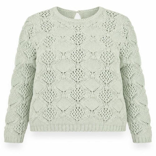 Primark Women’s Green Open-Knit Cotton Blend Jumper Size 12