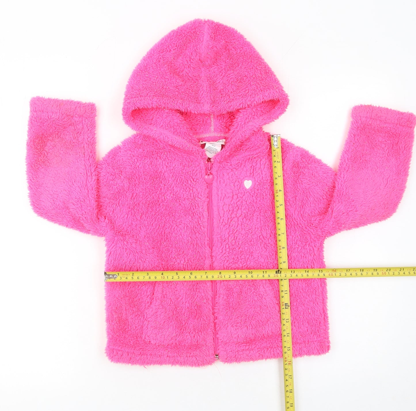 Nula Bug Girls Pink Faux Fur Full Zip Hoodie 5-6 Years