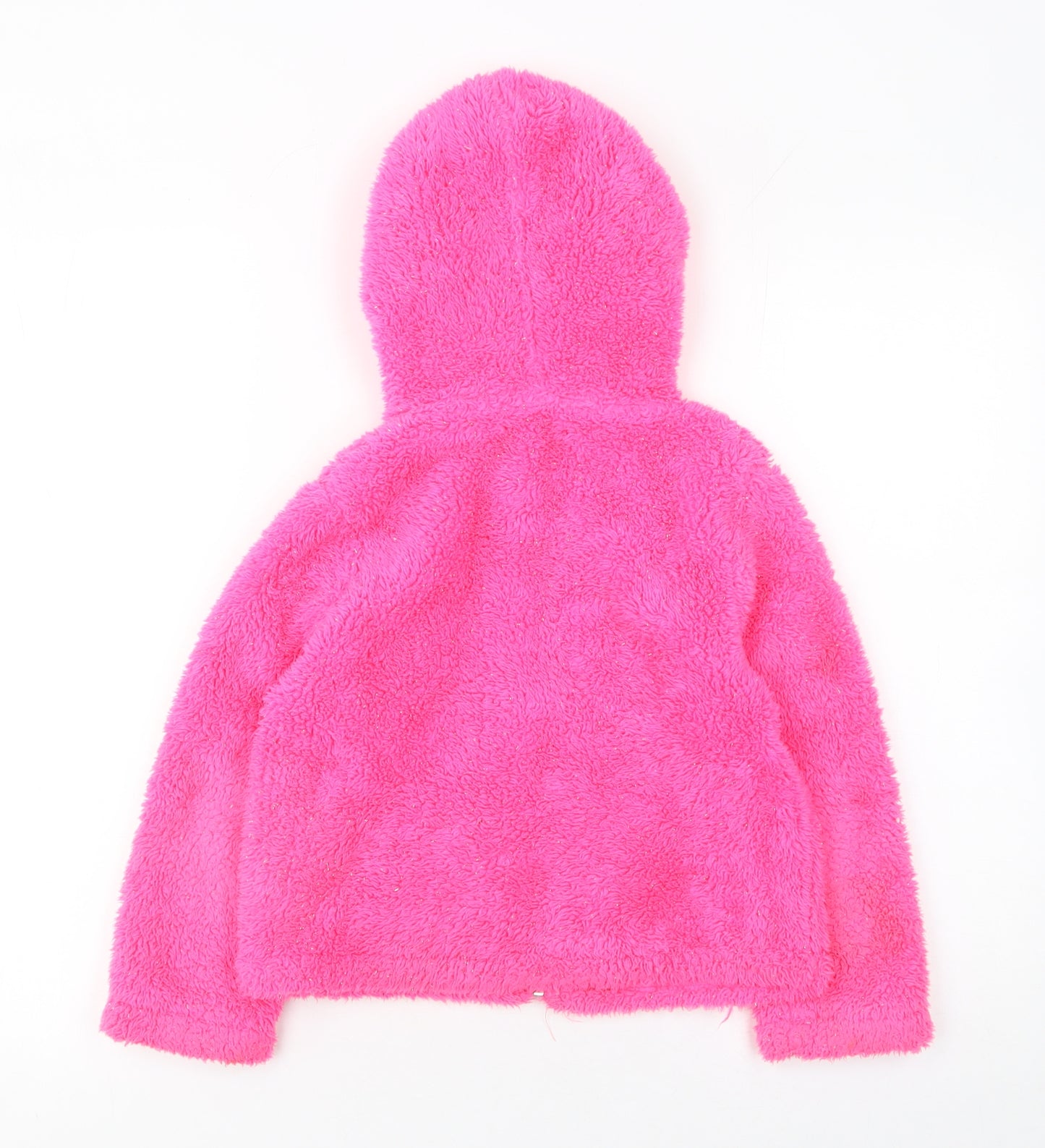 Nula Bug Girls Pink Faux Fur Full Zip Hoodie 5-6 Years