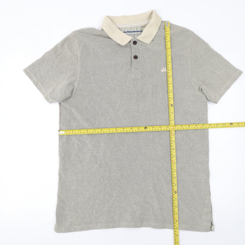 Mantaray Men's Beige Cotton Short Sleeve Polo Shirt Size L