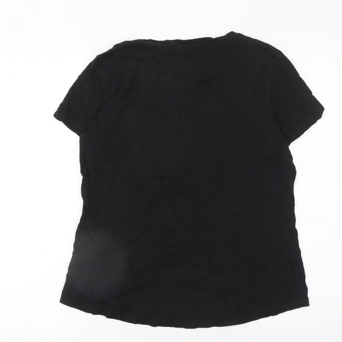 Puma Womens Black Cotton Sports T-Shirt Size L