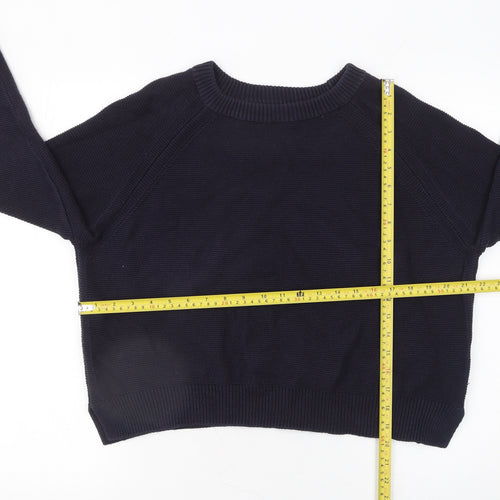 French Connection Women’s Blue Cotton Crew Neck Jumper XL
