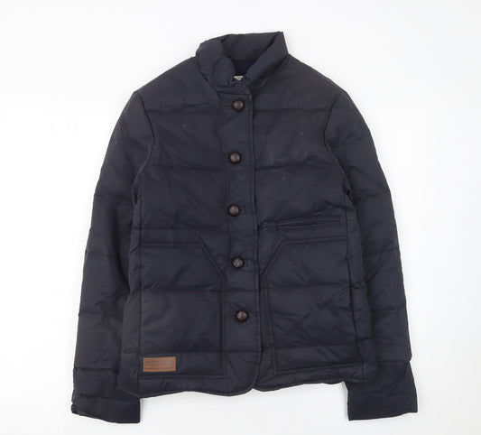 Aubin & Wills Boys Blue Quilted Down Puffer Jacket Size 6 Years