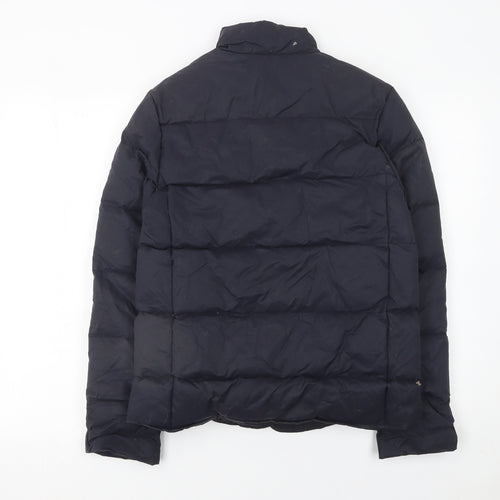 Aubin & Wills Boys Blue Quilted Down Puffer Jacket Size 6 Years