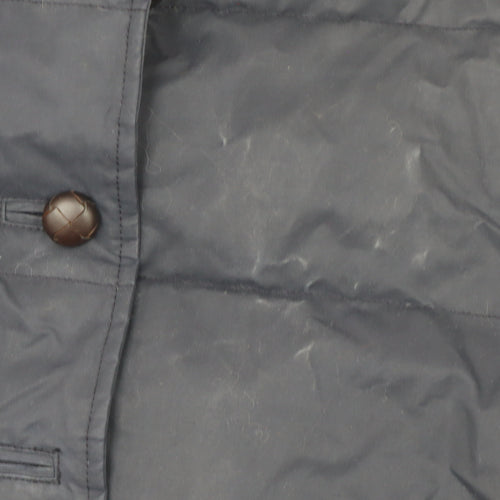 Aubin & Wills Boys Blue Quilted Down Puffer Jacket Size 6 Years
