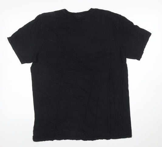 Absolute Cult Men's Black Frank Zappa Band Graphic T-Shirt L